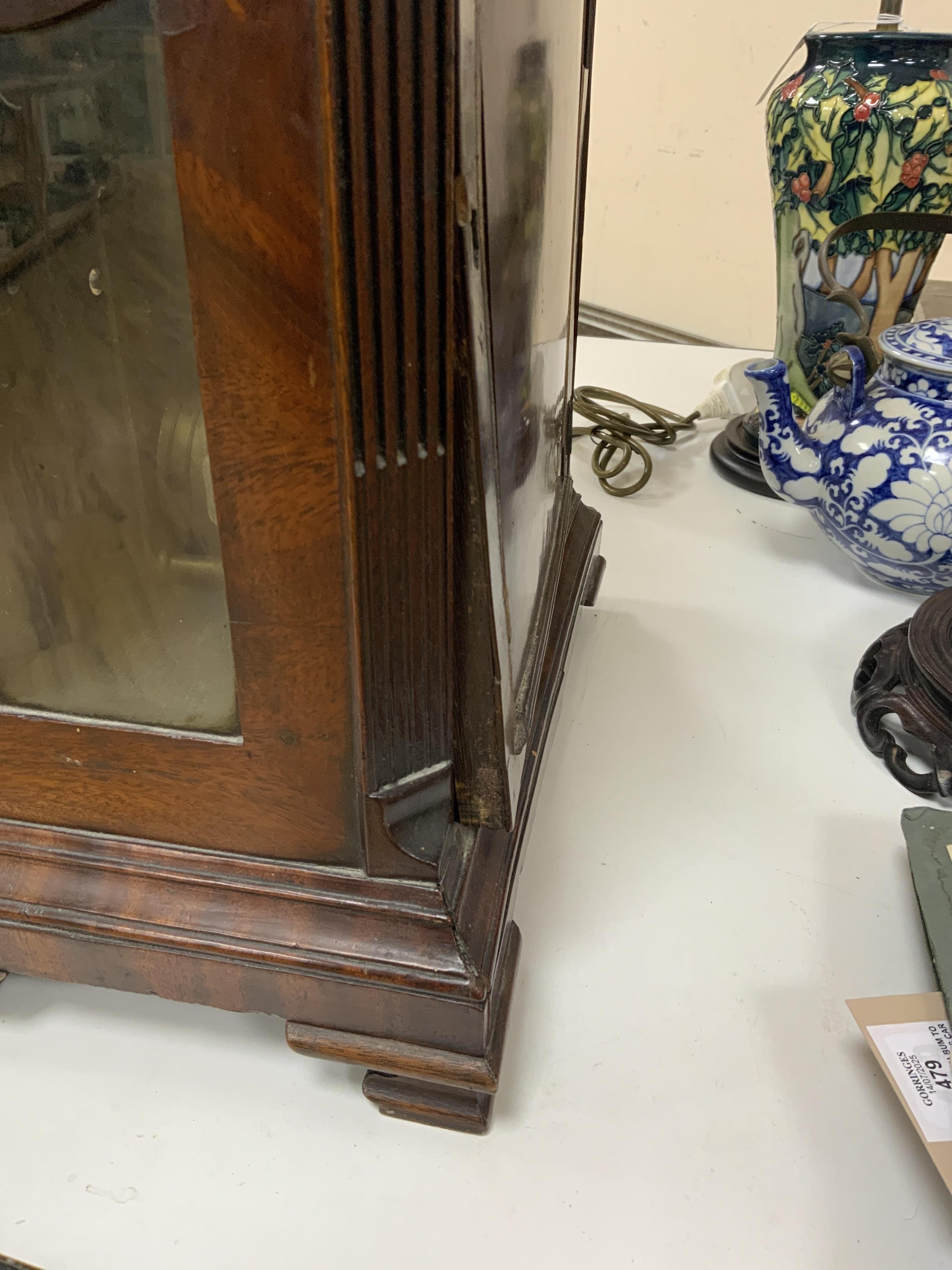 A George III mahogany bracket clock, signed Willm. Willington, London, 54cm high